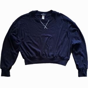 Uncommon Basics UB Navy Blue Thermal Crewneck Sweater Soft Men's Size XL